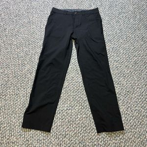 LULULEMON MENS PINSTRIPE CARGO PANT BLACK SIZE 36